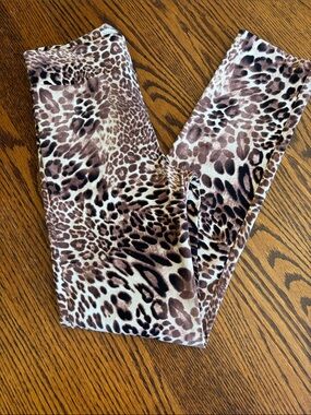 MARGARET M - NWT Leopard Print S Pull-On Stretch “Slimming Pant” Brown/Cream